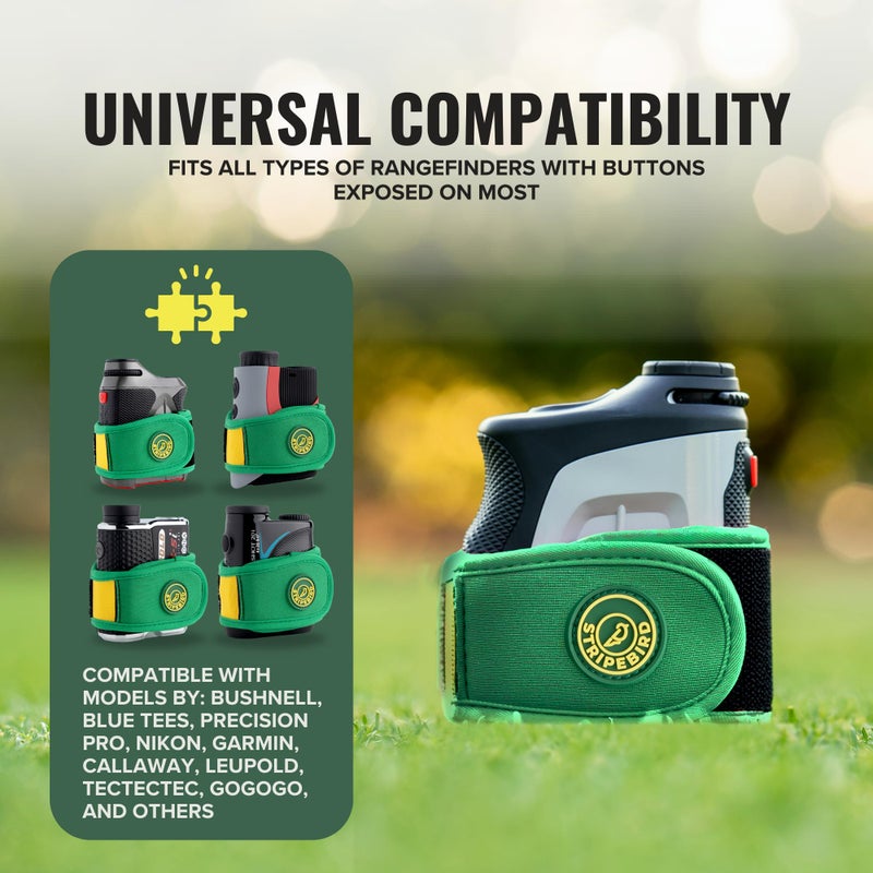 Stripebird 2.0 Slim Golf Magnetic Rangefinder Strap - Green, Form Fitting, No Buckle - Magnetic Range Finder - Image 5